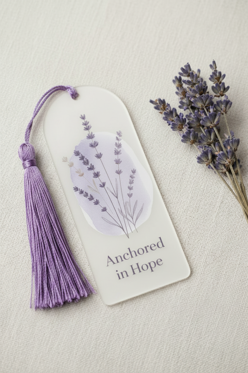 Anchored in Hope Acrylic Bookmark
