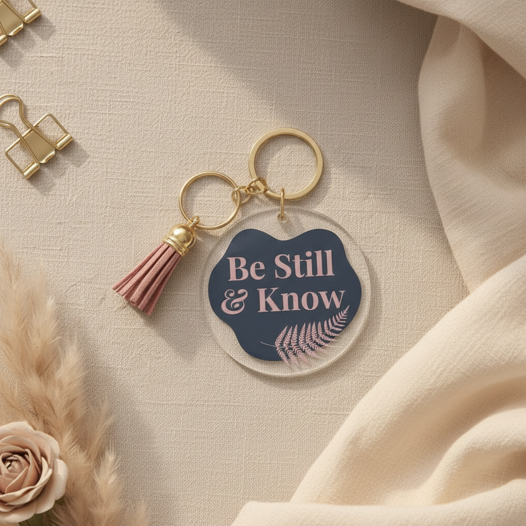 Be Still & Know Keychain
