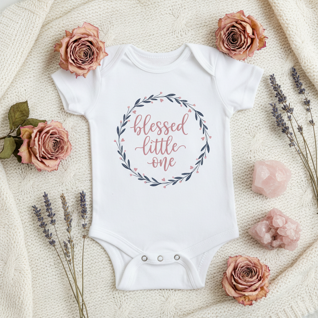Blessed Little One Baby Grow & Bib Combo