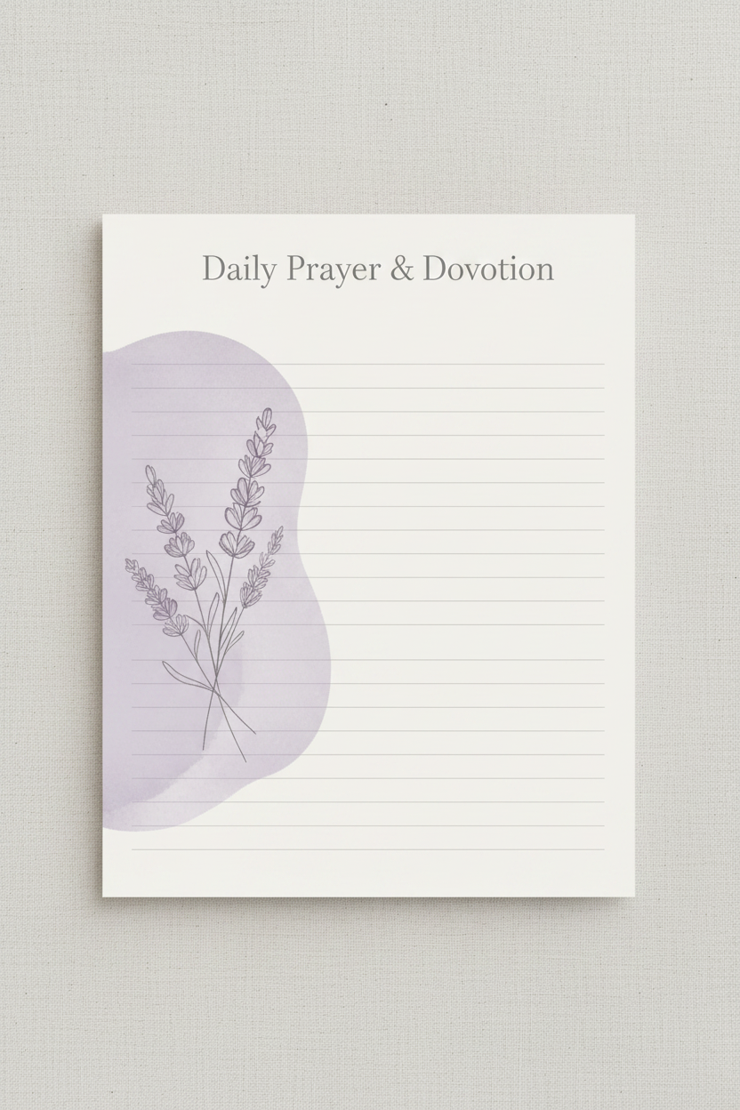 Daily Prayer & Devotion Notepad