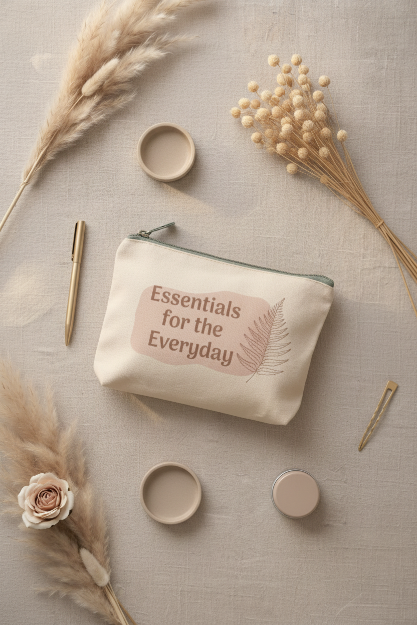Essentials for the Everyday Cosmetic Pouch – Neutral Botanical