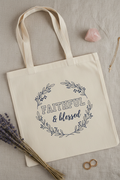 Faithful & Blessed Canvas Tote Bag