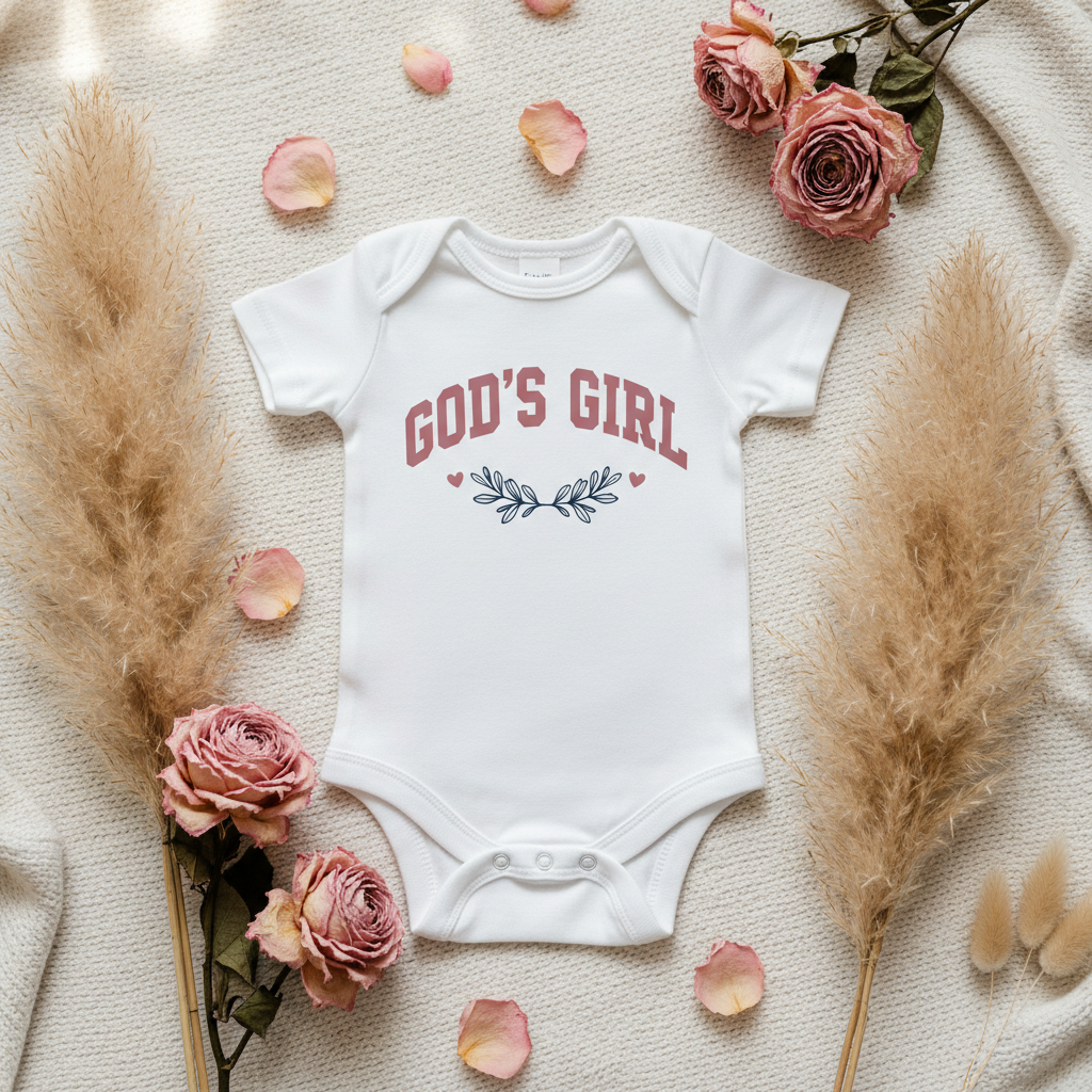 God's Girl Baby Grow & Bib Combo