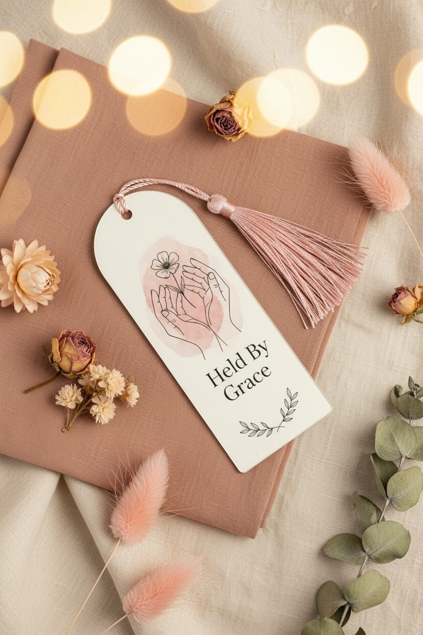 Held By Grace Bookmark with Tassel