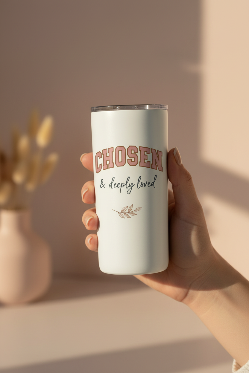 CHOSEN & Deeply Loved – 20oz Faith Tumbler
