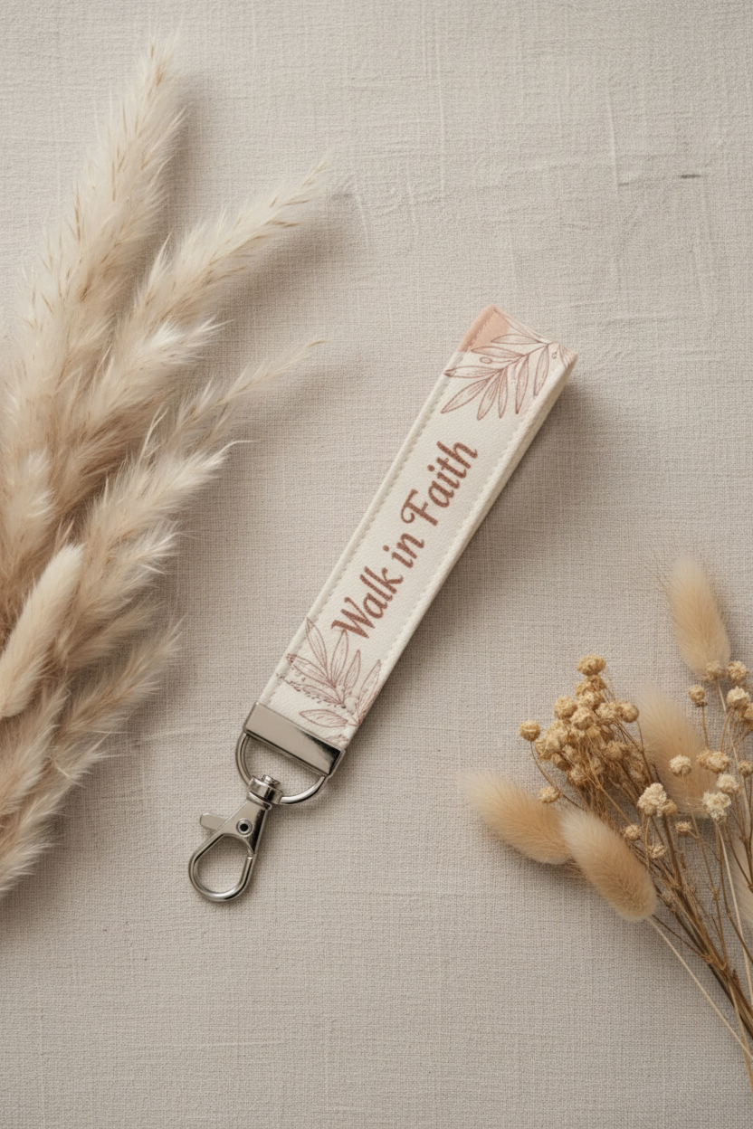 Walk in Faith Wristlet Keychain