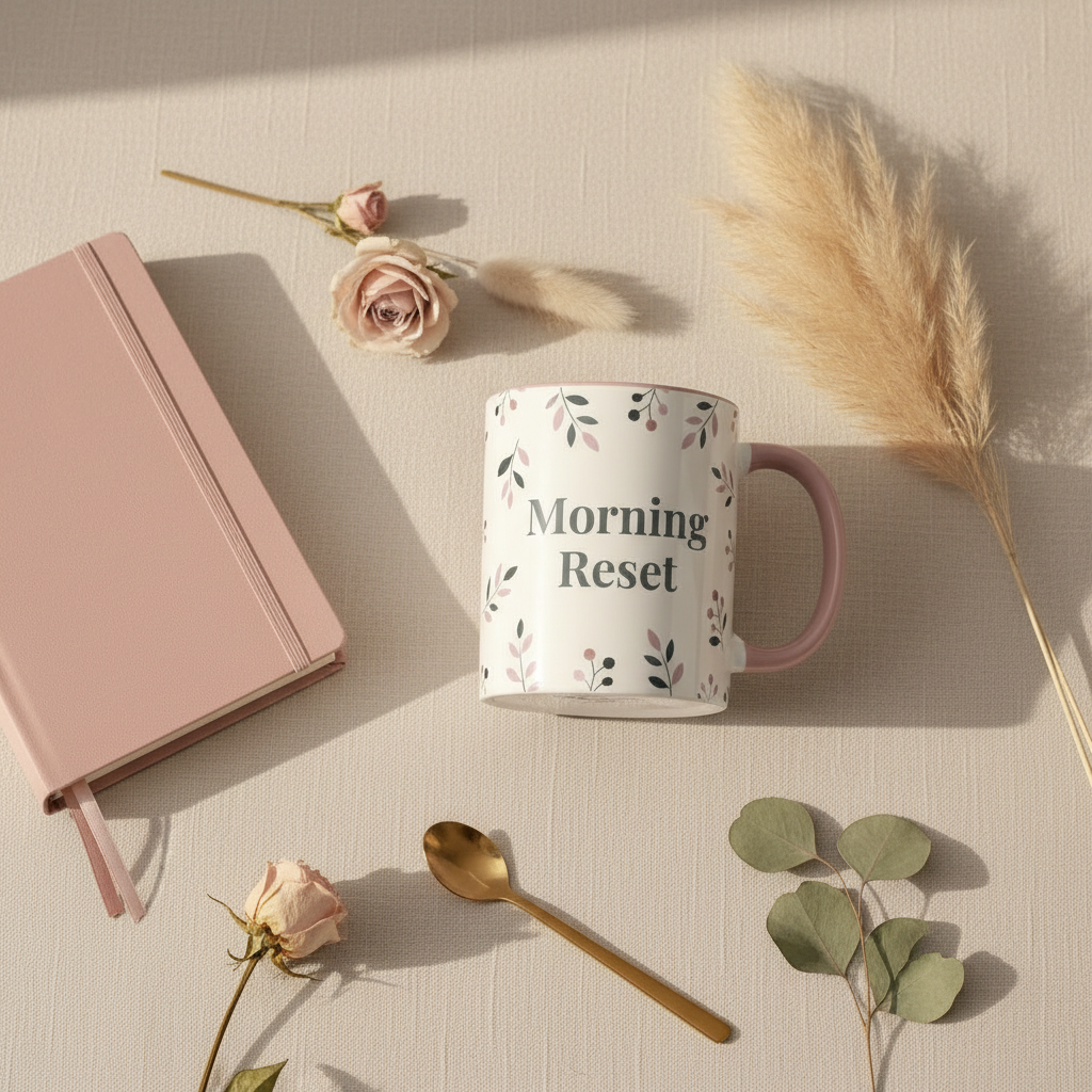 Morning Reset Mug Lifestyle