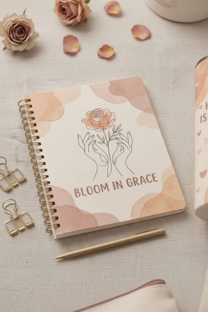 Bloom in Grace Spiral Notebook