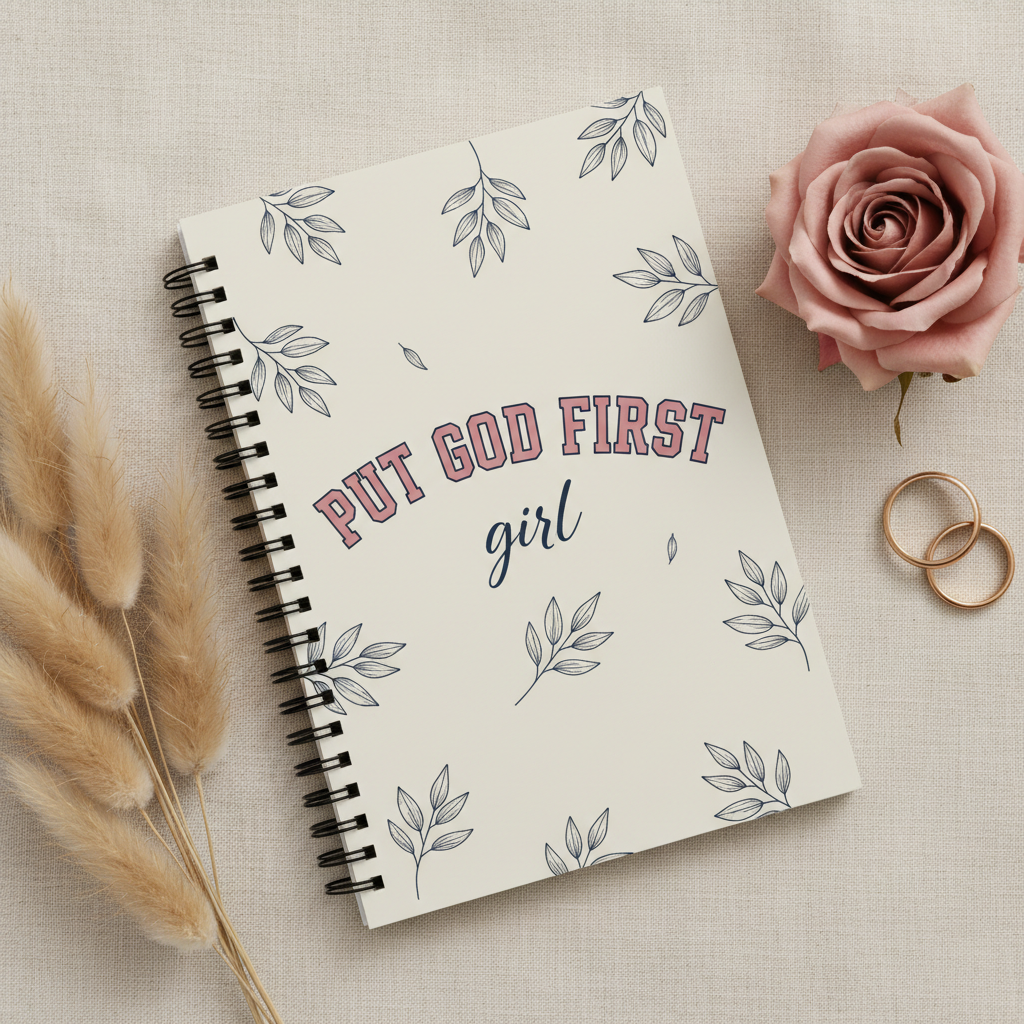 Put God First Girl |  Spiral Notebook |