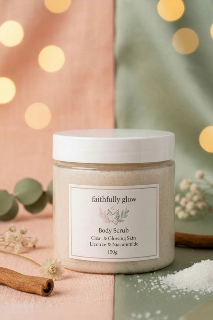 Faithfully Glow Body Scrub – Licorice & Niacinamide | 150g