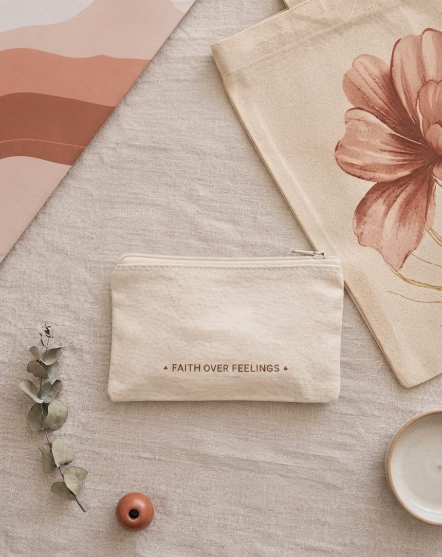 Faith Over Feelings Pouch Sets