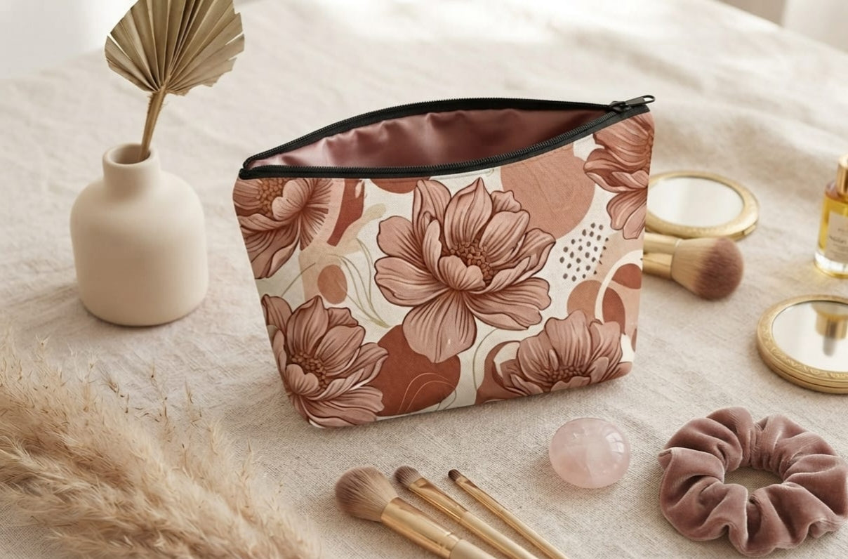 Botanical Floral cosmetic Bag