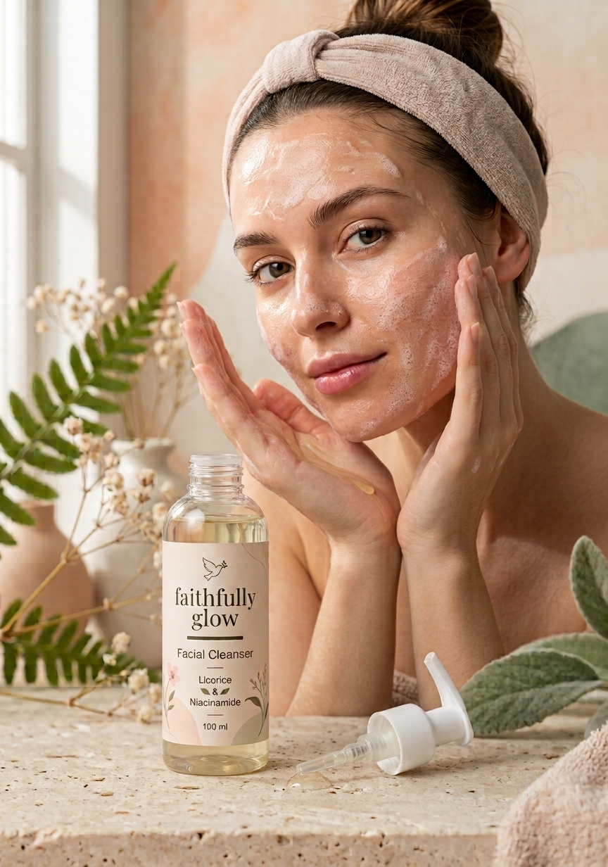 Faithfully Glow Facial Cleanser – Glowing Skin | Licorice & Niacinamide