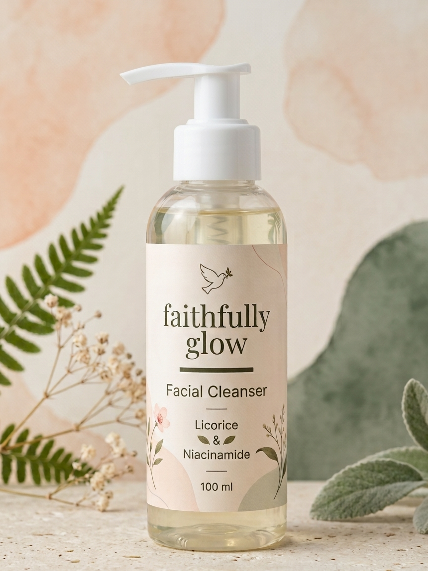 Faithfully Glow Facial Cleanser – Glowing Skin | Licorice & Niacinamide