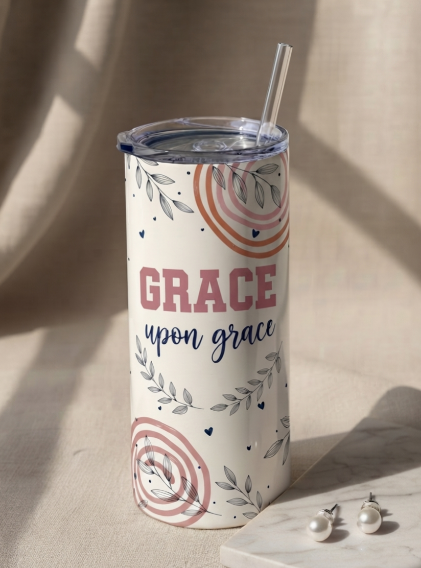 Grace Upon Grace 20oz Skinny Tumbler