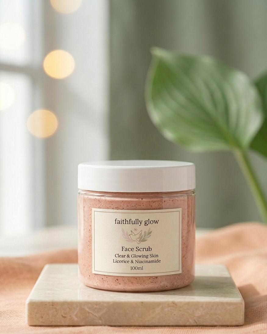 Faithfully Glow Facial Scrub – Licorice Root & Niacinamide