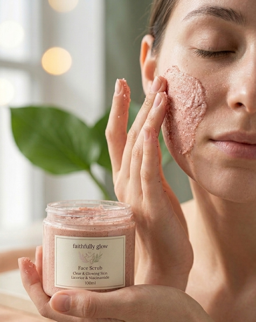Faithfully Glow Facial Scrub – Licorice Root & Niacinamide
