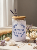 Faithful & Blessed  Bamboo Glass