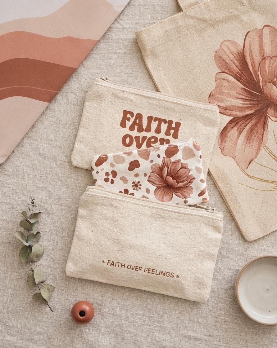 Faith Over Feelings Pouch Sets