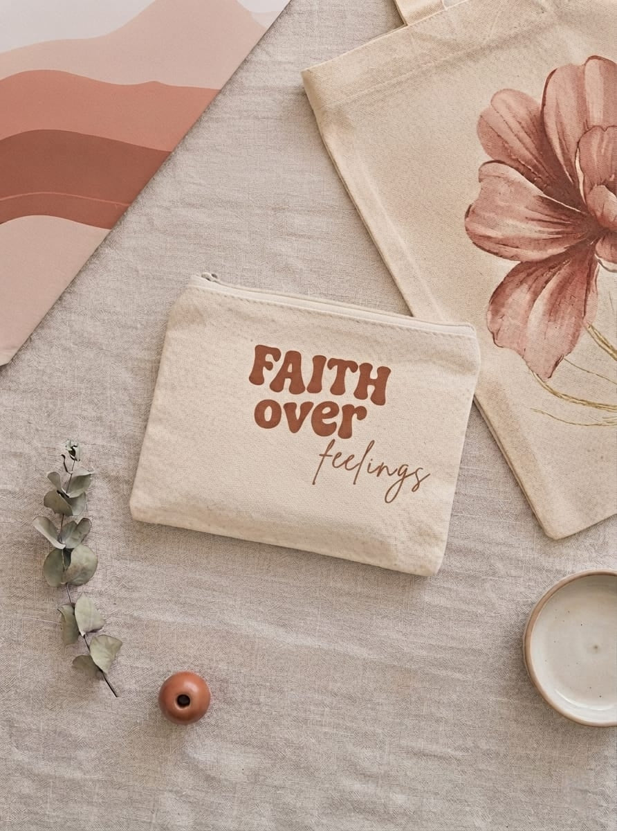 Faith Over Feelings Pouch Sets