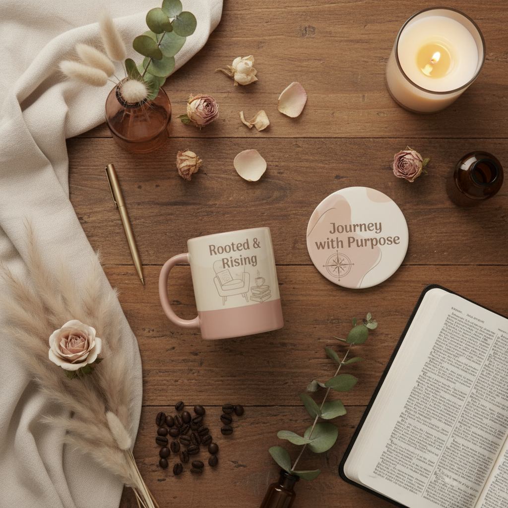 Rooted & Rising Gift Set Mockup
