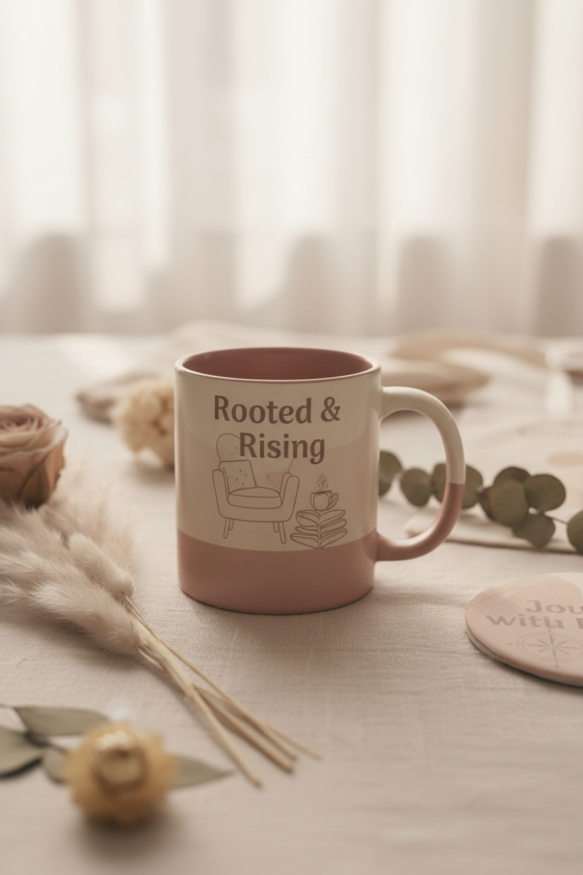 Rooted & Rising Gift Set – Mug & Coaster