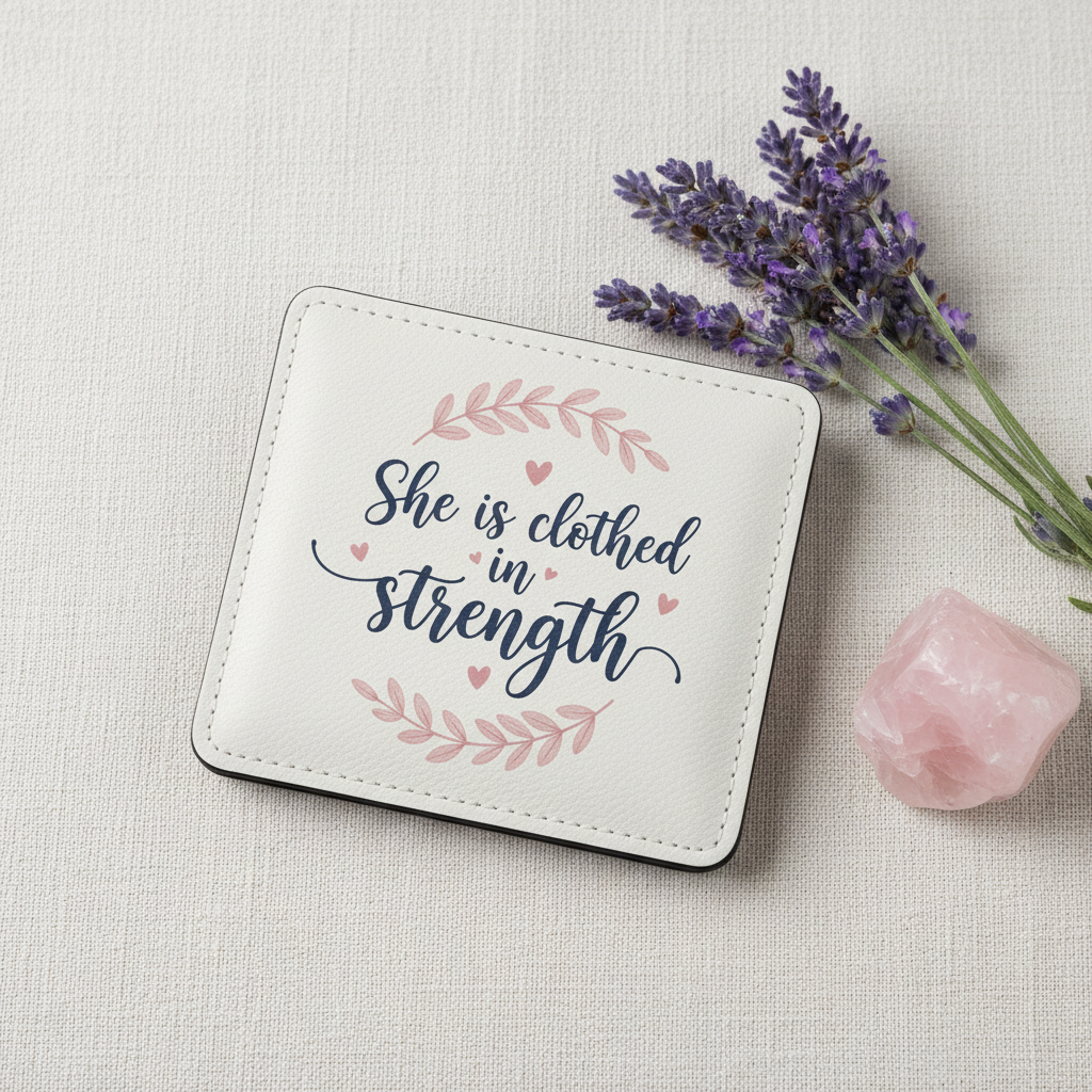She is Clothed in Strength Card Wallet