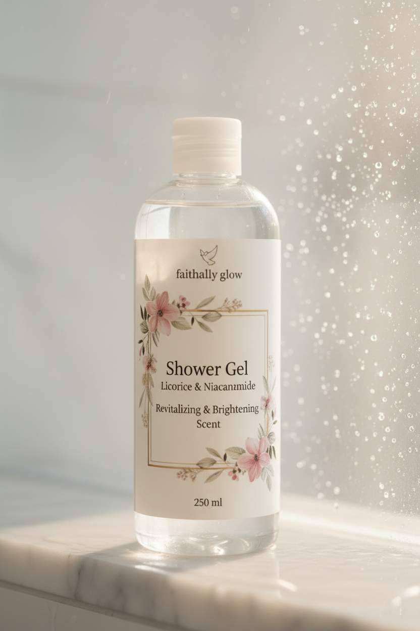 Shower Gel Close-Up Mockup
