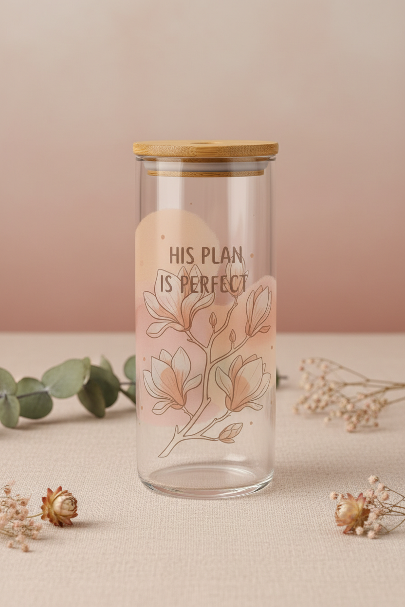 His Plan Is Perfect Glass Tumbler