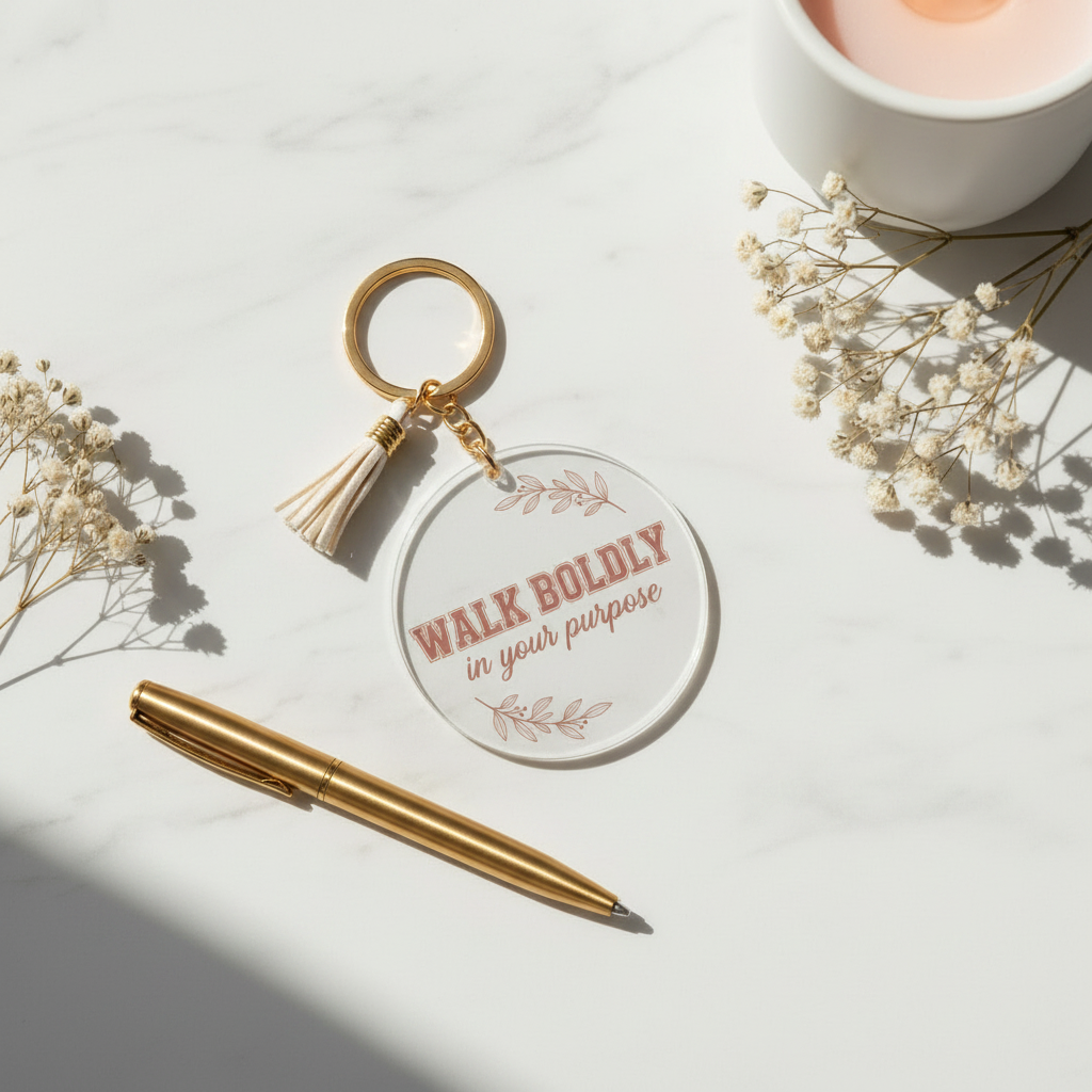 Walk Boldly Keychain